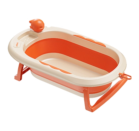 Happy Whale Foldable Baby Bath - Orange